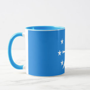 Mug bleu Combo avec drapeau de Corpus Christi