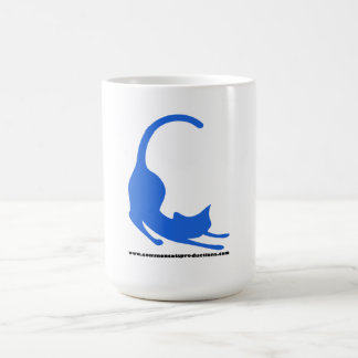 Mug Bleu commun de logo de chats