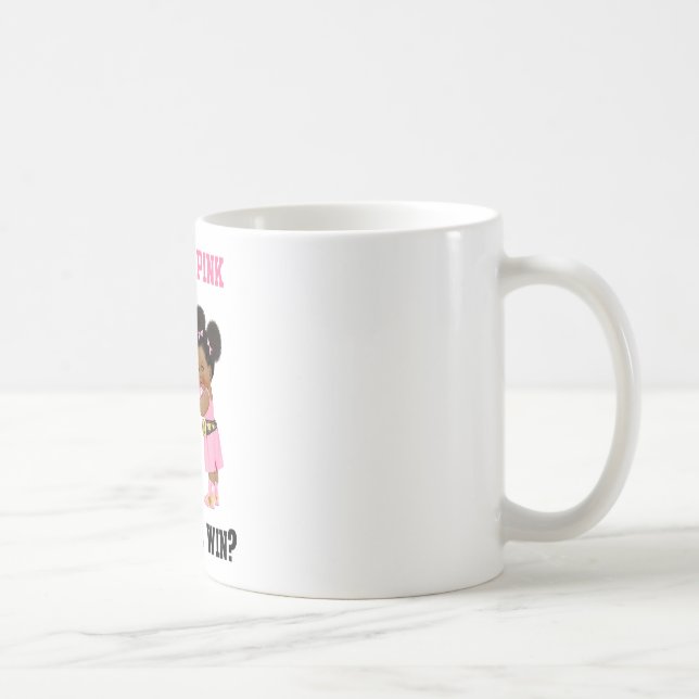 Mug Bleu contre rose qui gagnera Thème de boxe révélat (Droite)