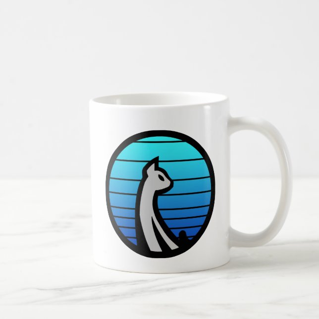 Mug Bleu de chat (Droite)