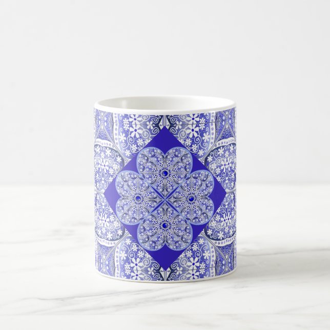 Mug Bleu de dentelle en céramique de Grèce (Centre)