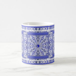 Mug Bleu de dentelle en céramique de Grèce