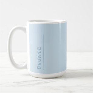 Mug Bleu de glace - monogramme de flux de couleur