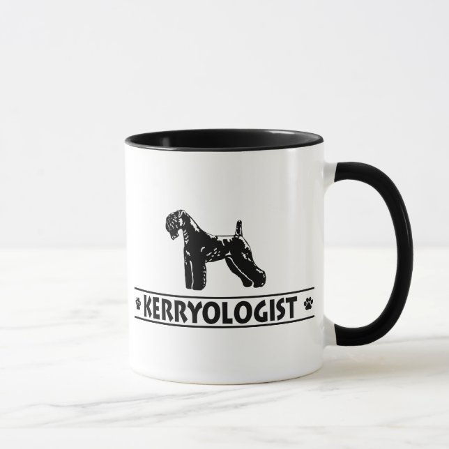 Mug Bleu de Kerry humoristique Terrier (Droite)