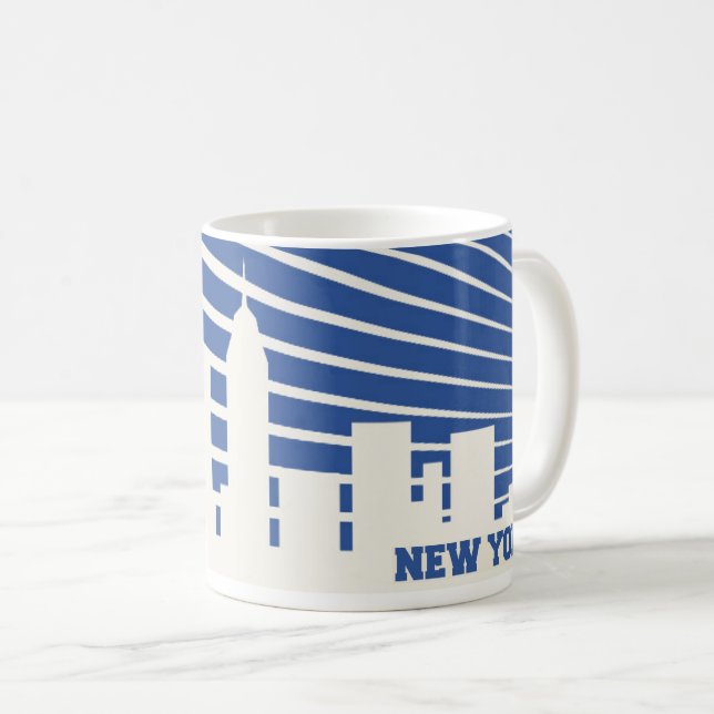Mug Bleu de New York City (Devant droit)
