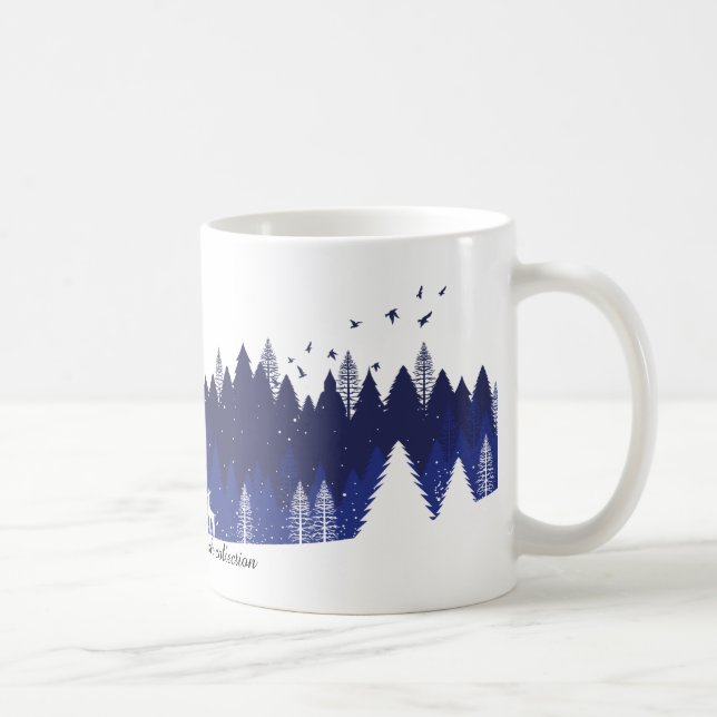 Mug Bleu de Noël (Droite)