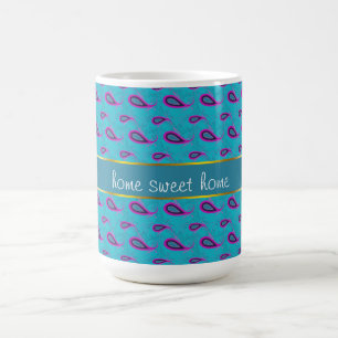 Mug Bleu de paon Paisley