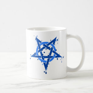 Mug Bleu de pentagone étoilé