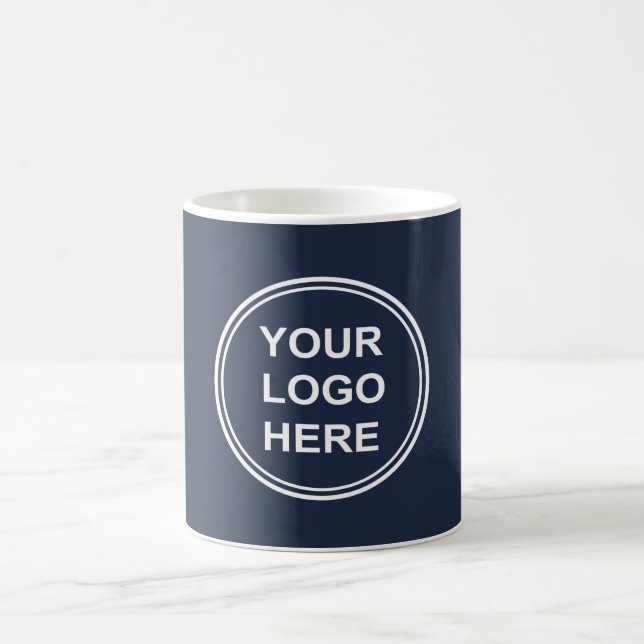 Mug Bleu du logo d'entreprise (Centre)