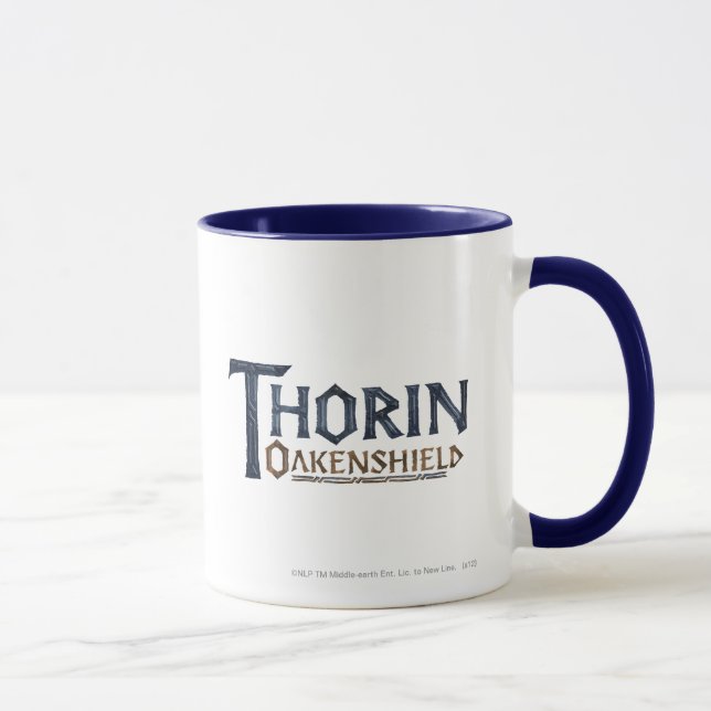Mug Bleu du logo THORIN OAKENSHIELD™ (Droite)