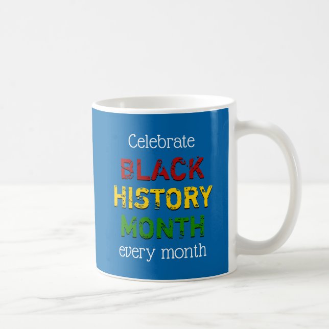 Mug Bleu | Écriture chrétienne | MOIS D'HISTOIRE NOIRE (Droite)