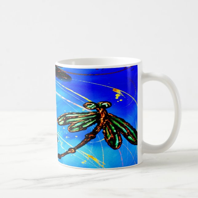 Mug Bleu électrique Flit de libellule (Droite)