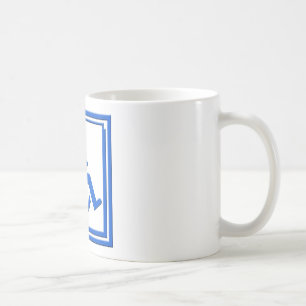 Mug Bleu élégant handicapé de symbole