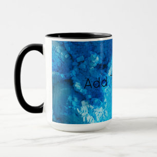 Mug Bleu et blanc Mélange d'art Abstrait