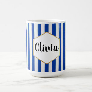 Mug Bleu et blanc personnalisé