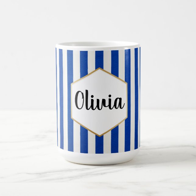 Mug Bleu et blanc personnalisé (Centre)