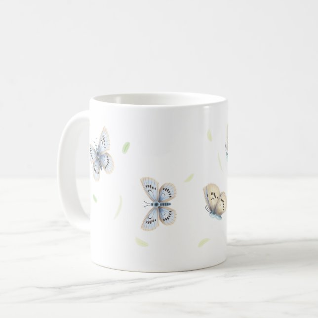 Mug Bleu et Crème Bleu et Beurre en vol (Devant gauche)