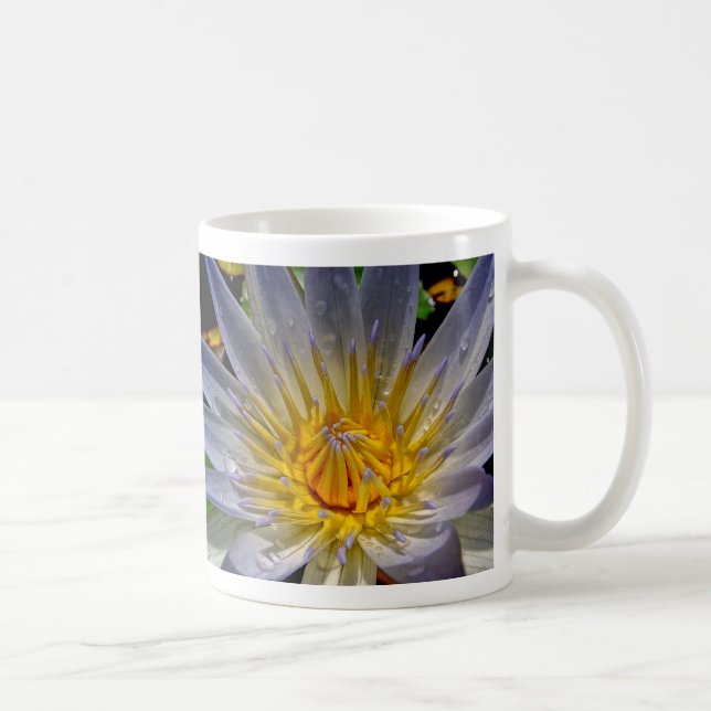 Mug Bleu et or de nénuphar (Droite)