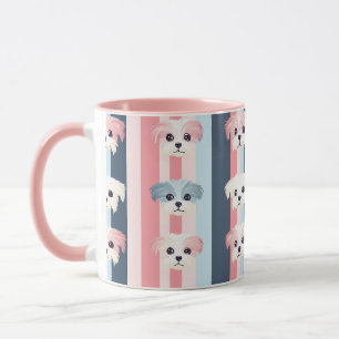 Mug Bleu et rose pâle