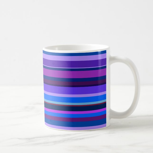 Mug Bleu et violet bandes horizontales (Droite)