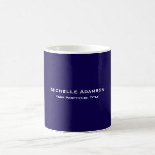 Mug Bleu foncé professionnel uni moderne