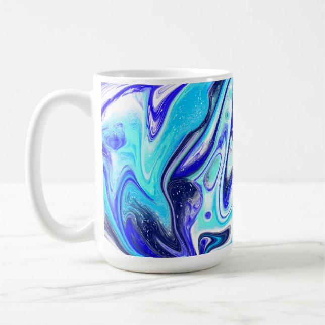 Mug Bleu fondu | Art fluide (Gauche)
