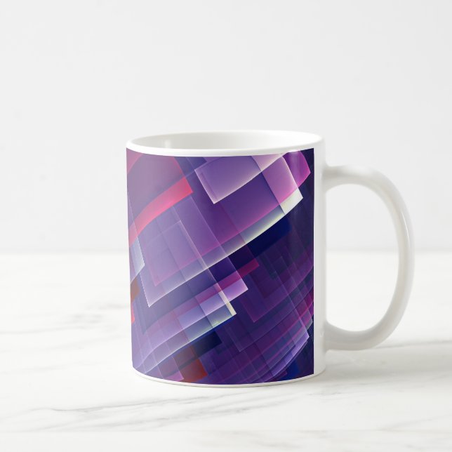 Mug bleu géométrique (Droite)