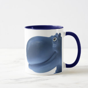 Mug Bleu heureux d'hippopotame