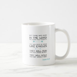 Mug Bleu inspiré du vers   de bible du 41:31 % pipe%