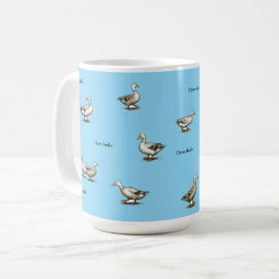 Mug Bleu J'adore Les Canards