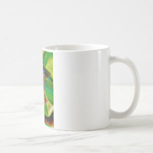 Mug Bleu libellule et fleurs