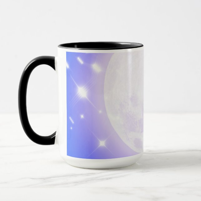 Mug Bleu Lune et Étoiles (Gauche)