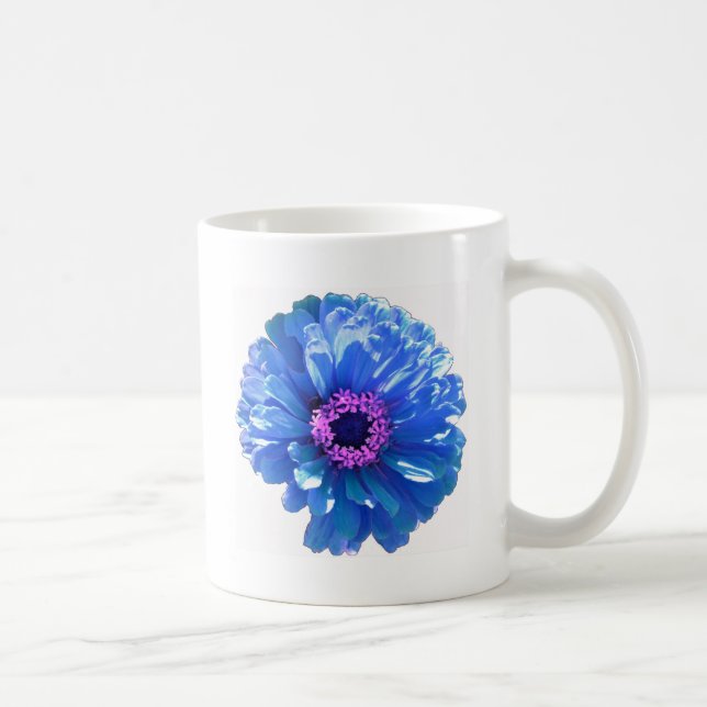 Mug Bleu marguerite bleu photo florale (Droite)