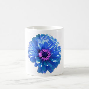 Mug Bleu marguerite bleu photo florale
