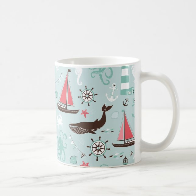 Mug Bleu marin et Rose (Droite)