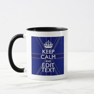 Mug Bleu Minuit Gardez Le Calme Demandez Votre Texte U