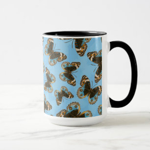 Mug Bleu motif papillon Pansy