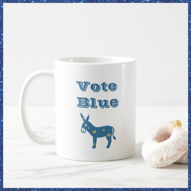 Mug Bleu mou Coeur âne VOTE BLEU (Créateur téléchargé)