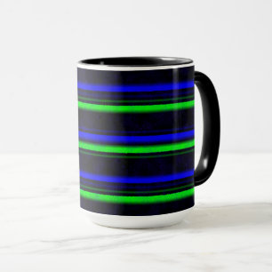 Mug Bleu Noir Grandes Vertes