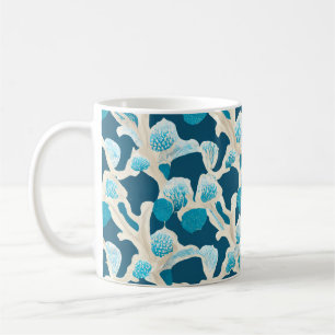 Mug Bleu Océan Abstrait Motif côtier