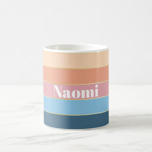 Mug Bleu Orange Or personnalisé Couleur Été Blocage Bl