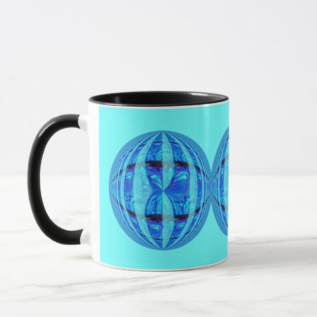 Mug Bleu Orb Bouton rond bleu (Gauche)