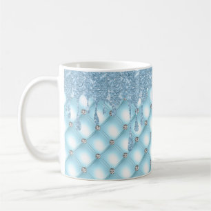 Mug Bleu Parties scintillant Bling Jolie