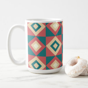 Mug Bleu Poche Diamant Géométrique
