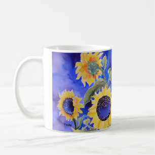 Mug Bleu pour vous tournesols