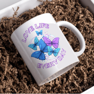 Mug Bleu pourpre Bright Flairflies modernes