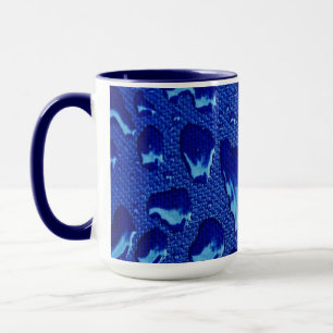 Mug Bleu profond gouttelettes d'eau