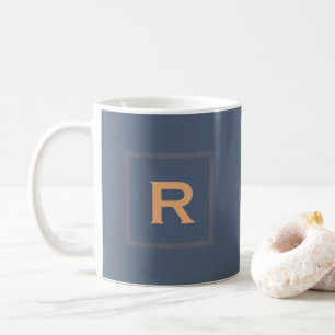 Mug Bleu Rétro Couleur Solide Plaque café personnelle