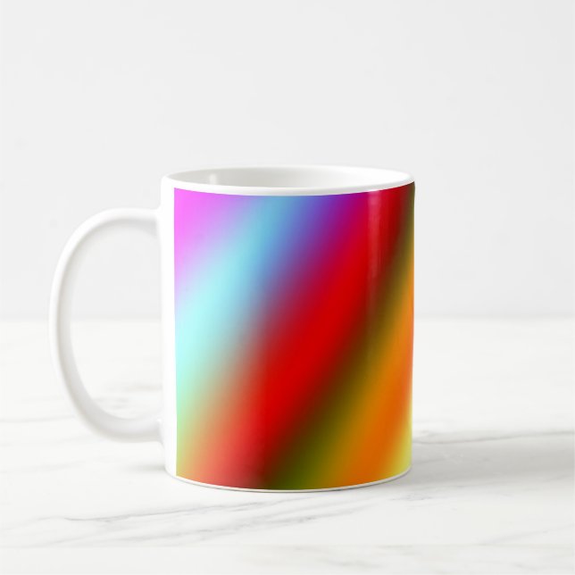 Mug Bleu rose ombre couleur d'eau abstrait pastel arc- (Gauche)