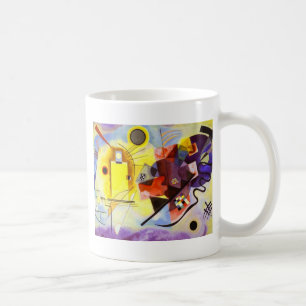 Mug Bleu rouge jaune Kandinsky peinture Abstraite